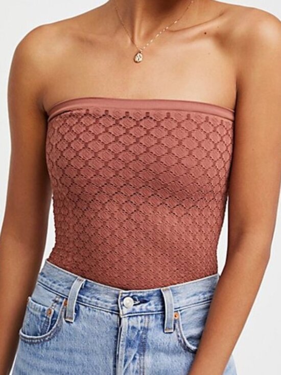 Free People Tops - INTIMATELY FREE PEOPLE Honey Textured Tube Top Terracotta M/L Feminine Granola